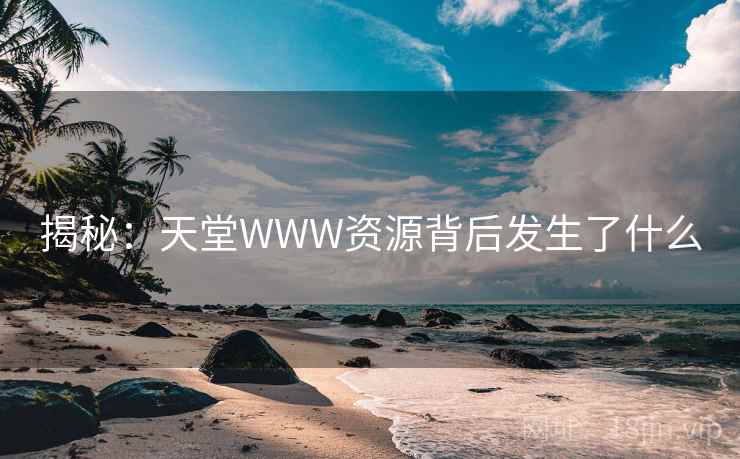 揭秘:天堂WWW资源背后发生了什么