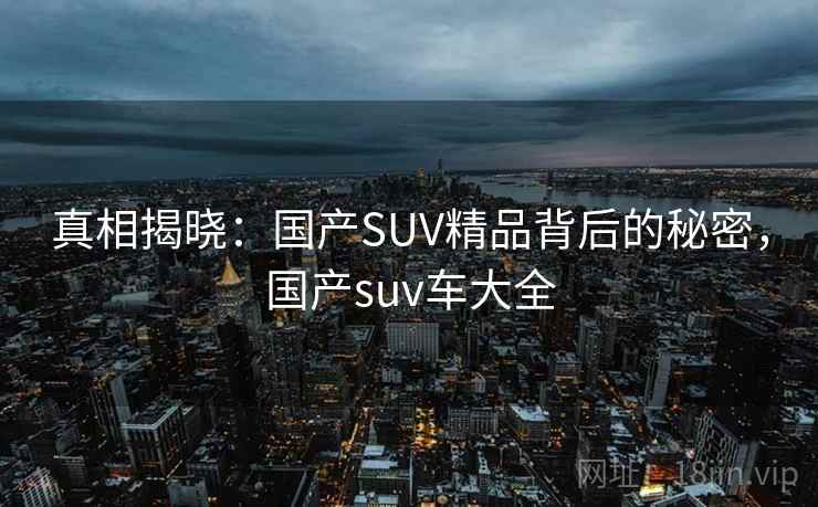 真相揭晓:国产SUV精品背后的秘密,国产suv车大全